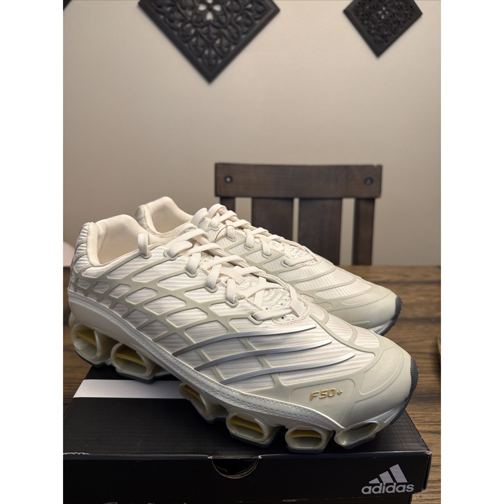 Adidas Megaride F50 Mans Shoes Cloud White Ice Gold Met KI4740 Sz 13 …X2